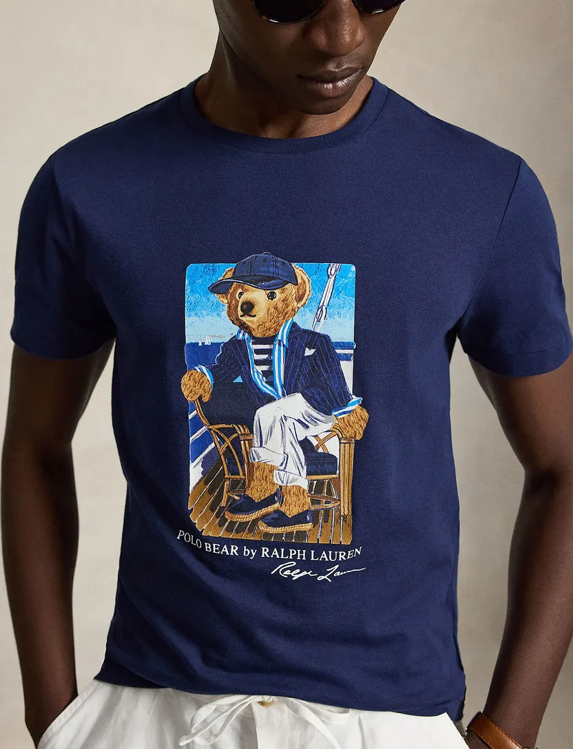 Polo Ralph Lauren Bear T-shirt navy met opdruk
