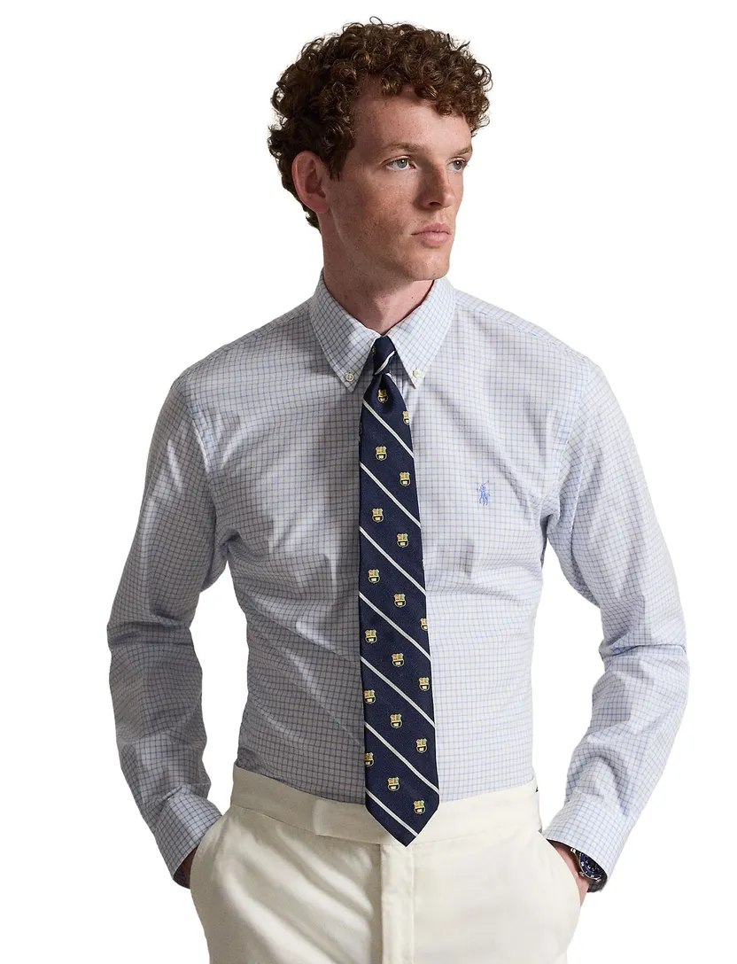 Overhemden Polo Ralph Lauren Custom Fit lichtblauw geruit