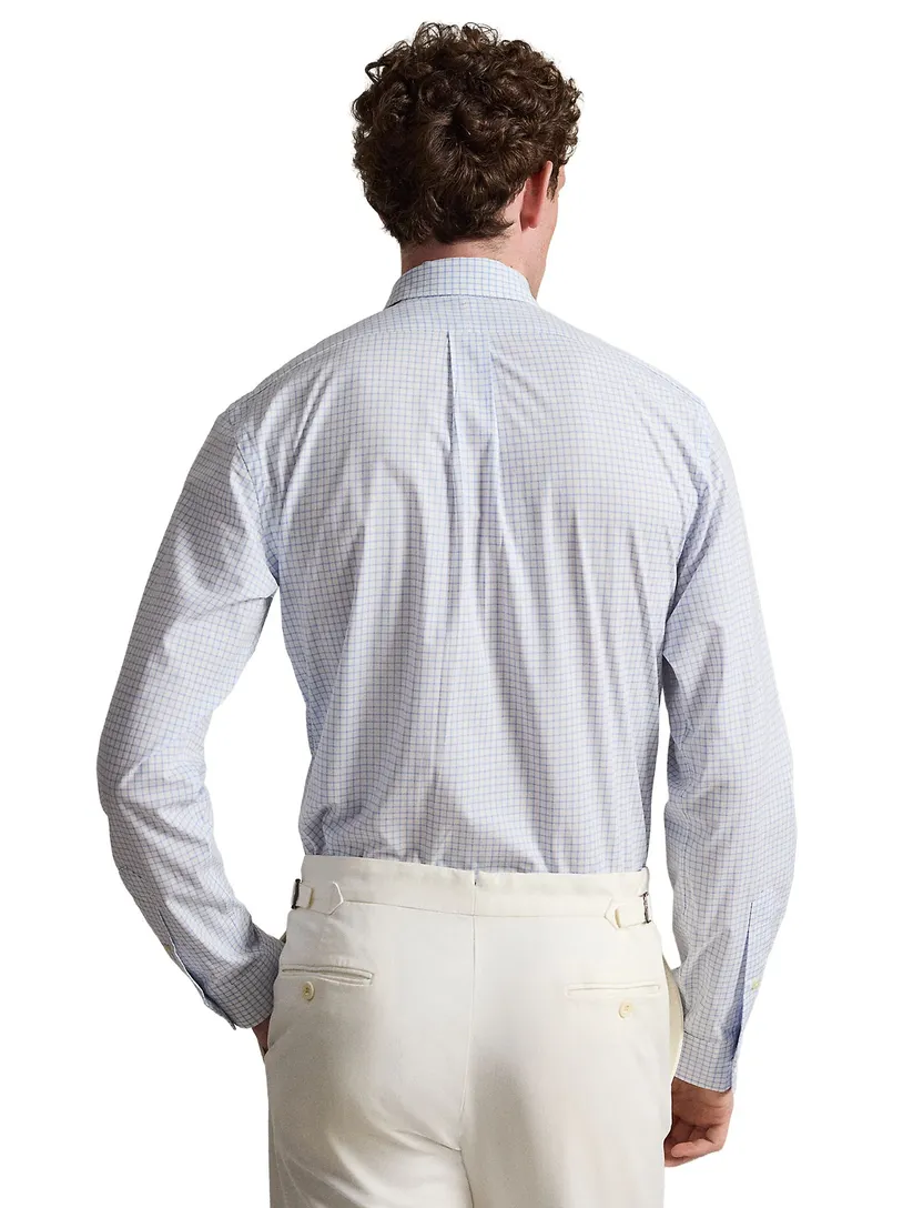 Overhemden Polo Ralph Lauren Custom Fit lichtblauw geruit