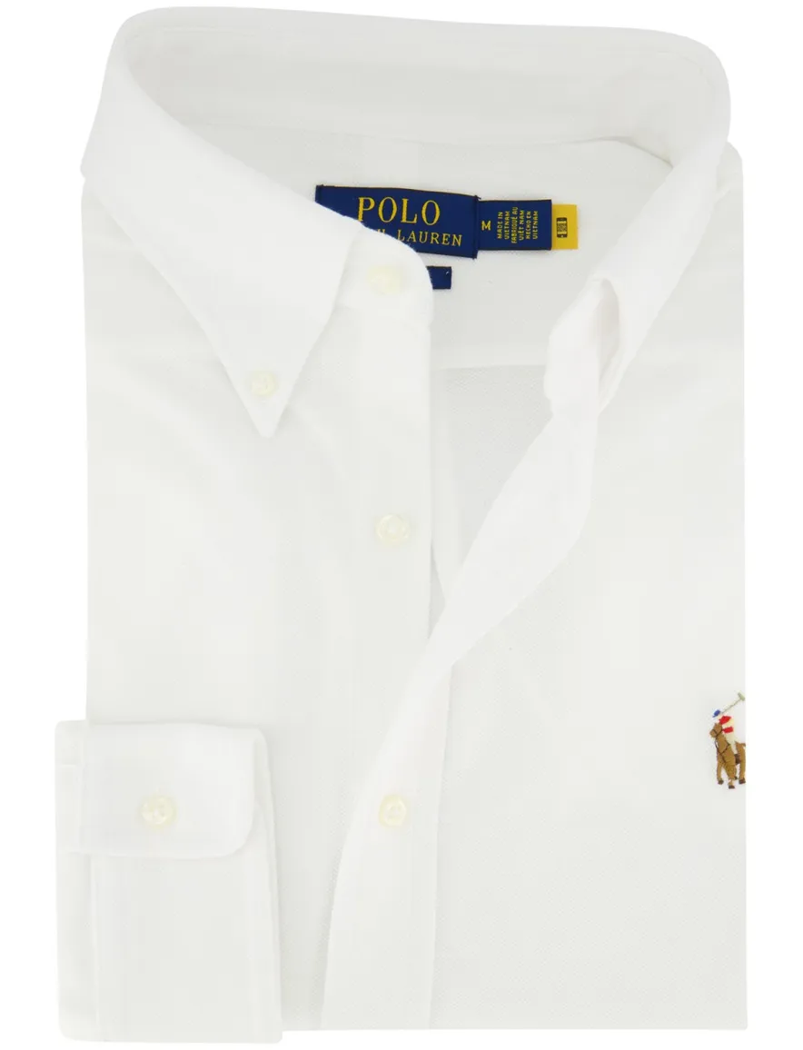 Overhemd Polo Ralph Lauren Knit Oxford wit