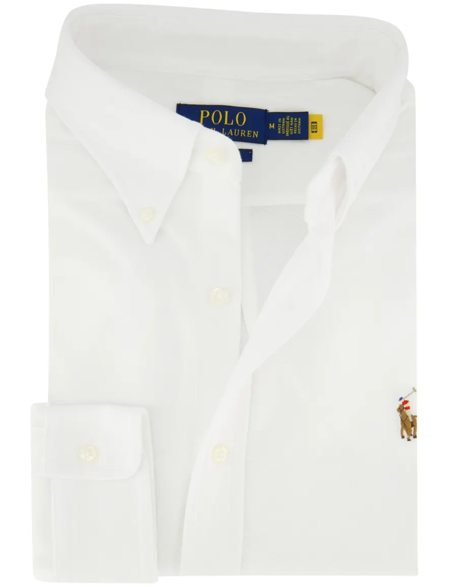 Overhemd Polo Ralph Lauren Knit Oxford wit