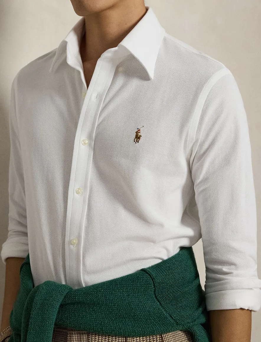 Overhemd Polo Ralph Lauren Knit Oxford wit