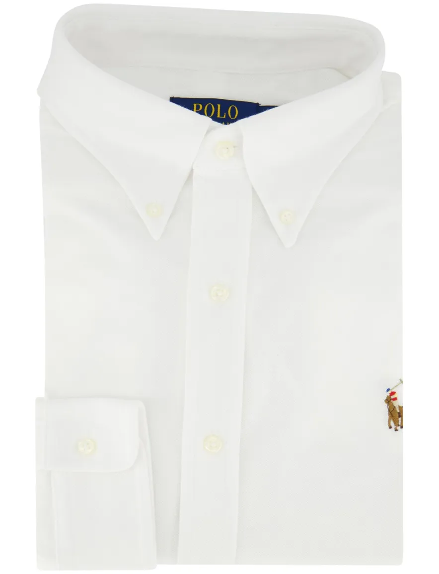 Overhemd Polo Ralph Lauren Knit Oxford wit