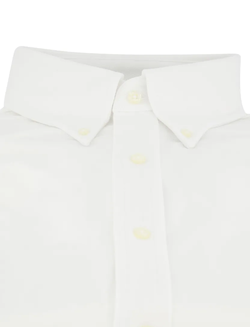Polo Ralph Lauren Knit Oxford wit overhemd katoen