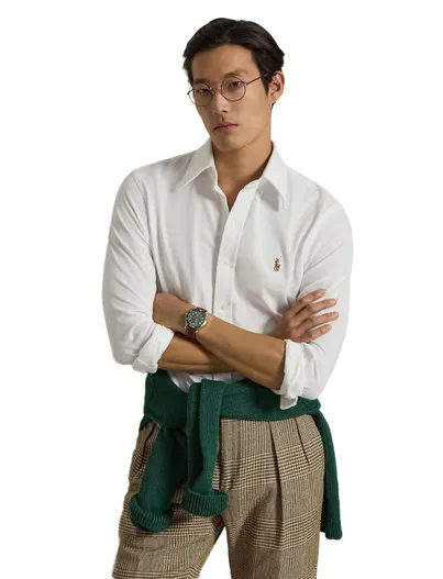 Polo Ralph Lauren Polo Ralph Lauren Knit Oxford wit overhemd katoen