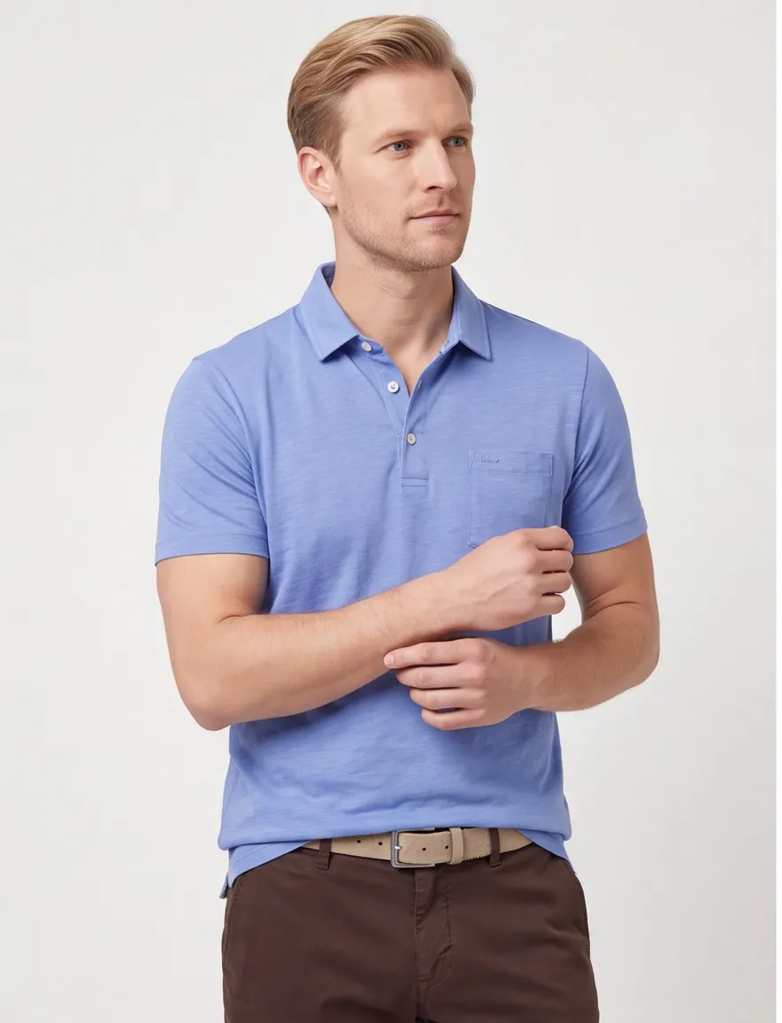 Brax polo blauw