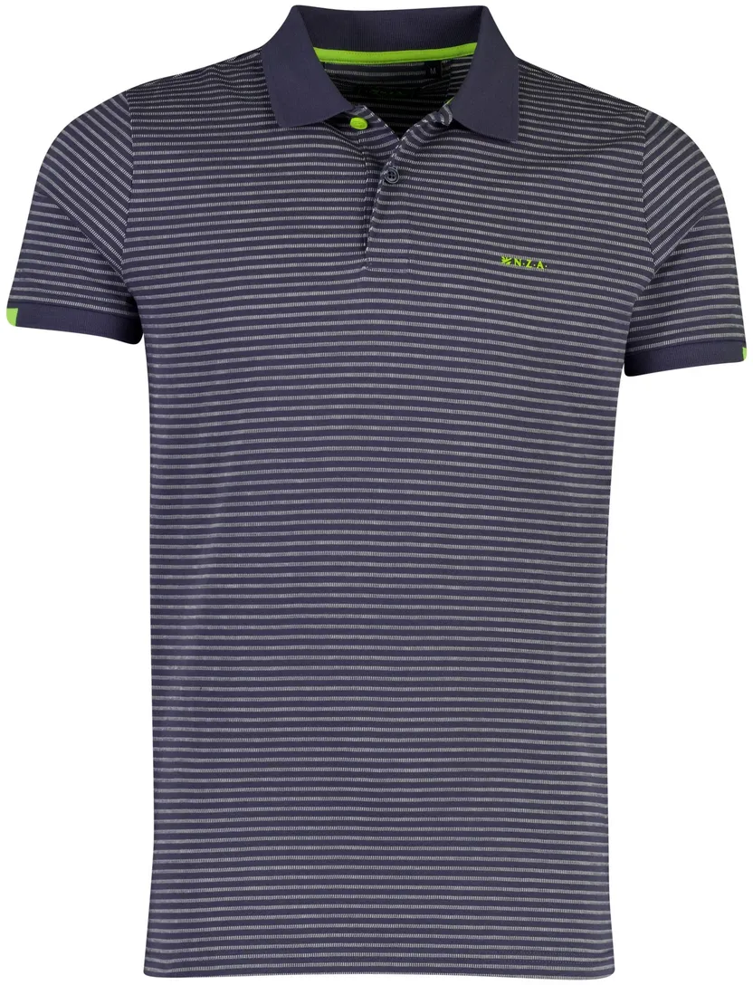 NZA poloshirt blauw gestreept 100% katoen