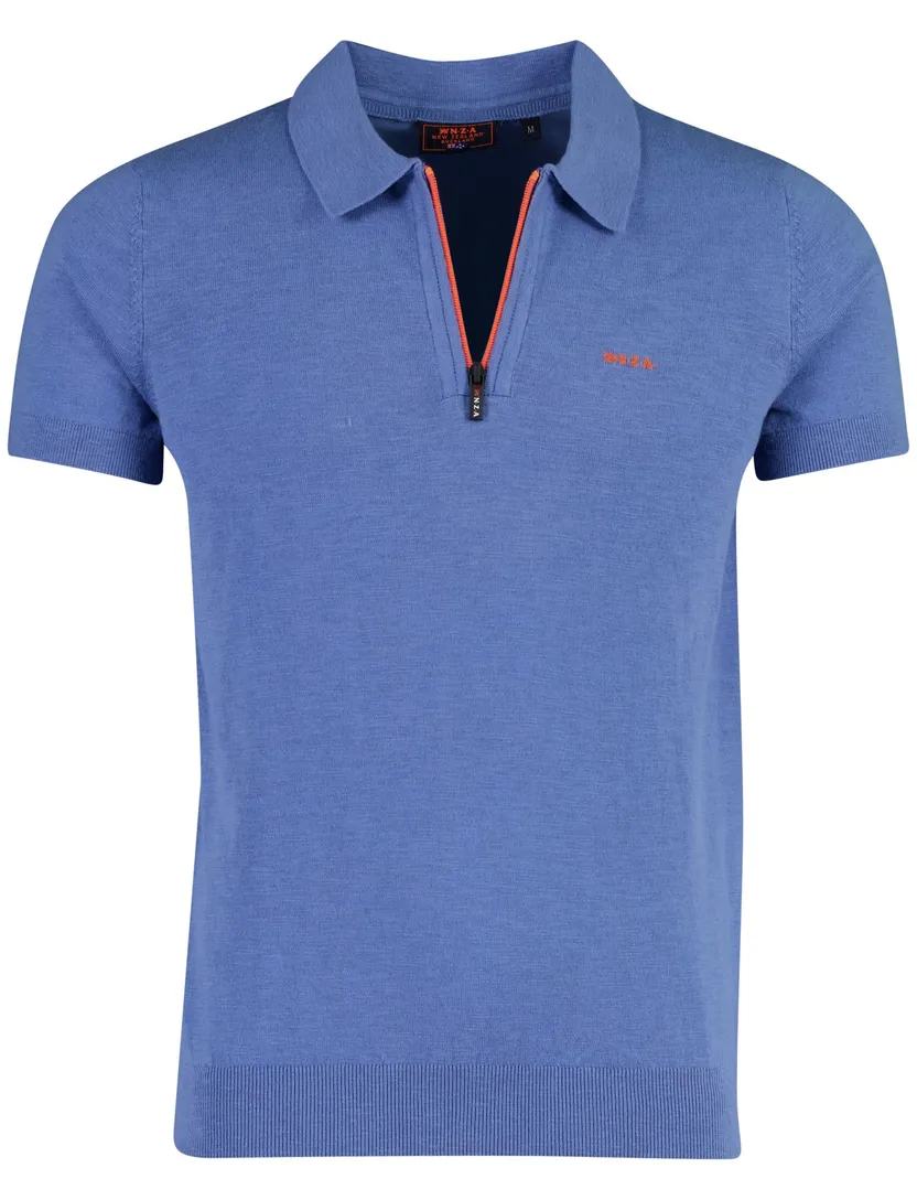 New Zealand poloshirt blauw 100% katoen