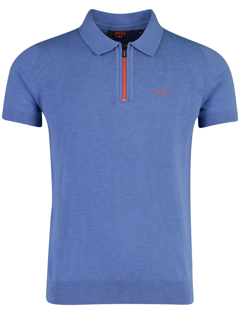 New Zealand poloshirt blauw 100% katoen
