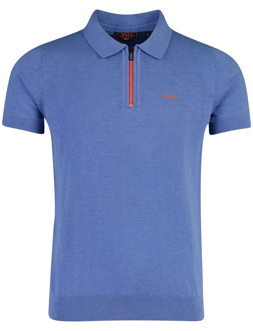 Poloshirt New Zealand blauw katoen normale fit