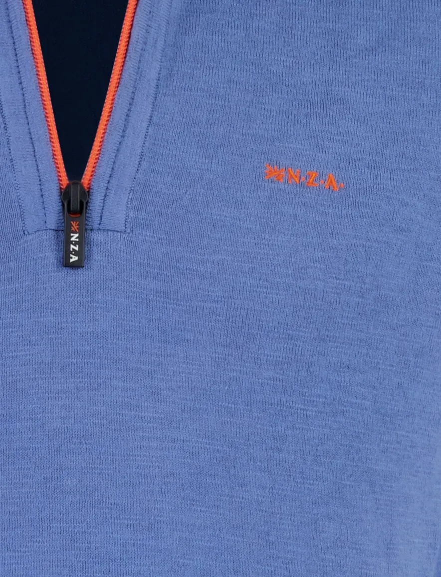 Poloshirt New Zealand blauw katoen normale fit