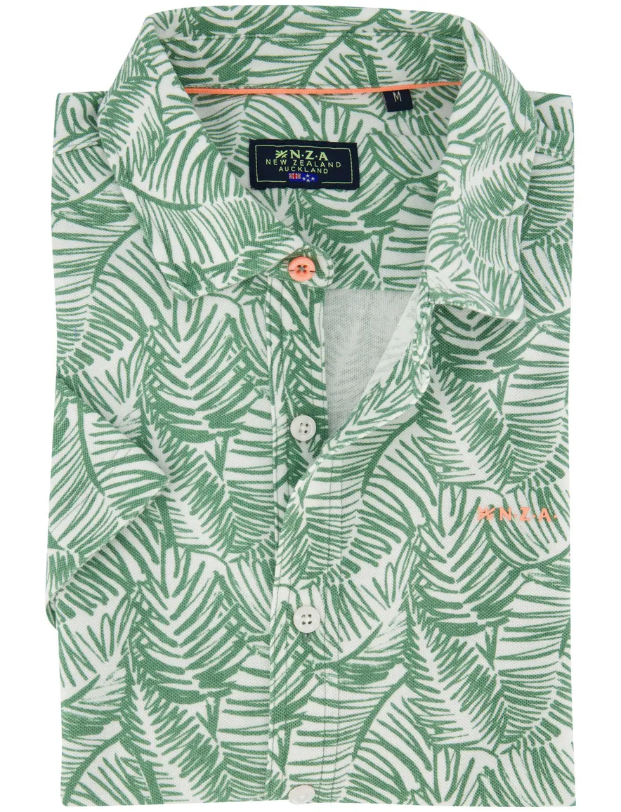 New Zealand overhemd groen geprint
