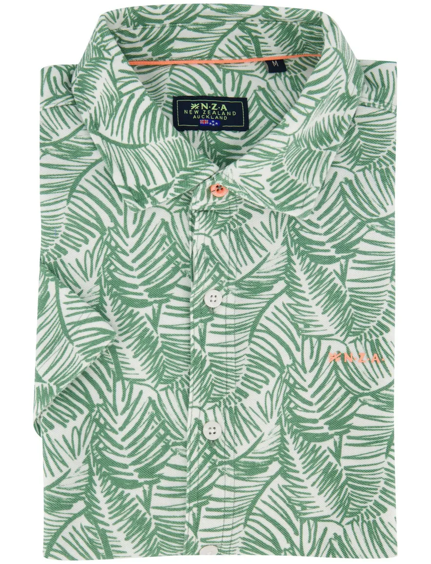 New Zealand overhemd groen geprint