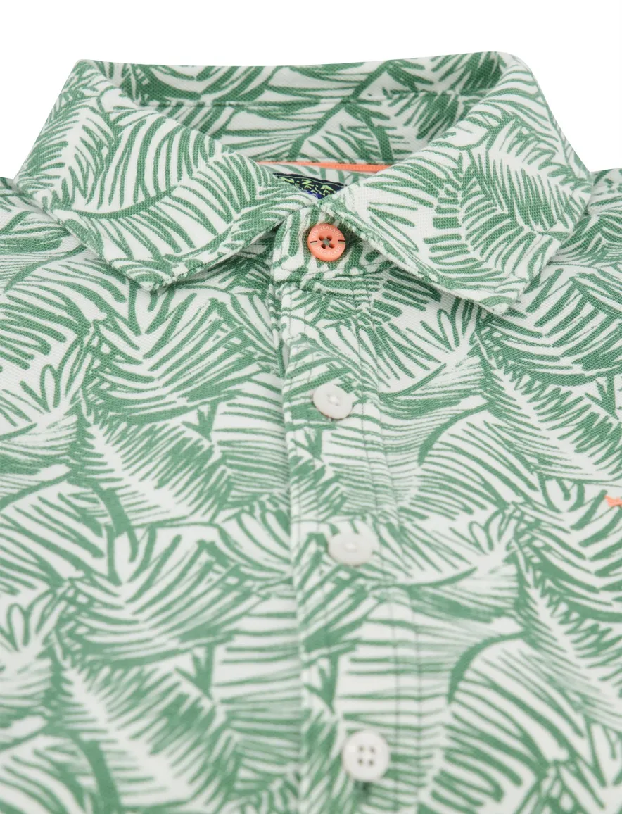 New Zealand overhemd groen geprint