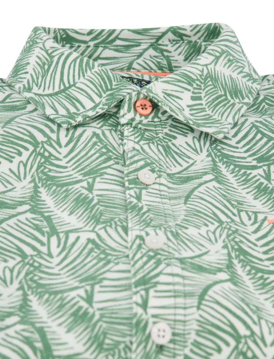 New Zealand overhemd groen geprint