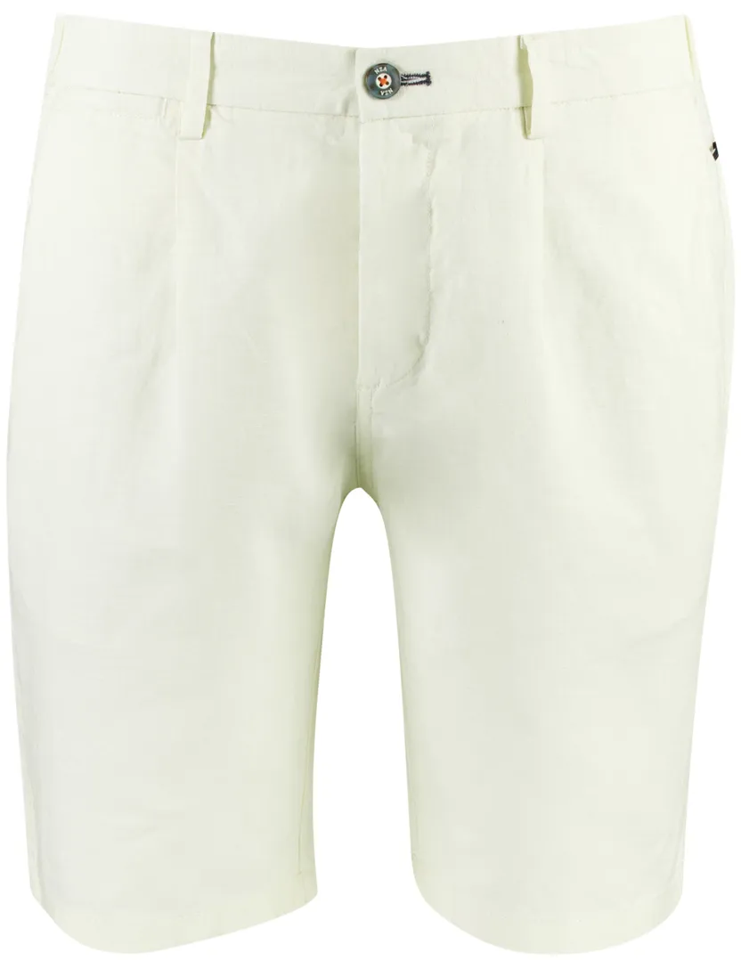 Chino shorts New Zealand crème katoen linnen