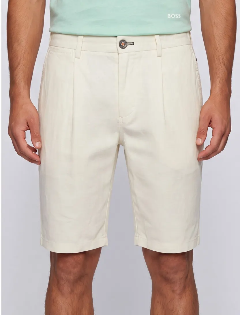 Chino shorts New Zealand crème katoen linnen