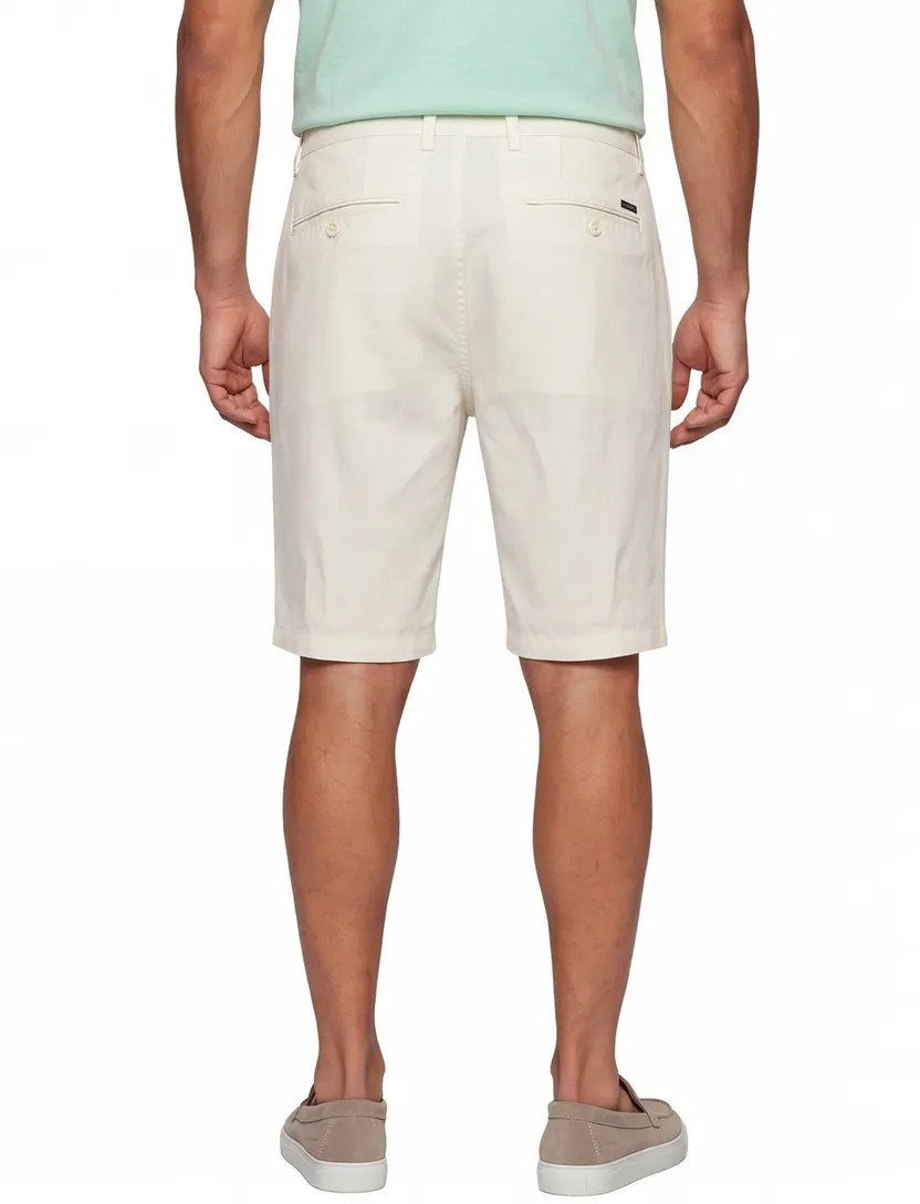 Chino shorts New Zealand crème katoen linnen