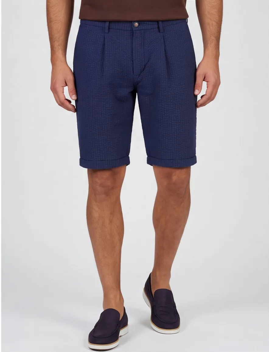 Shorts New Zealand donkerblauw katoen normale fit