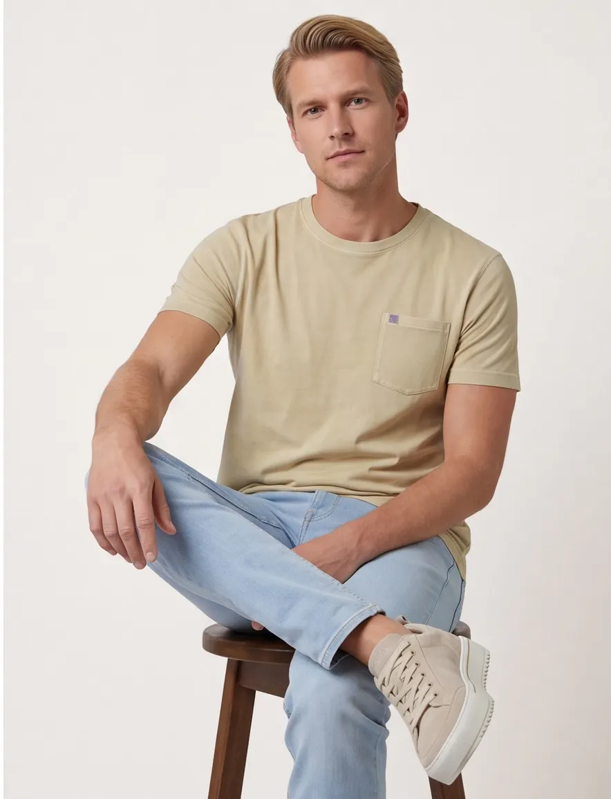 NZA t-shirt beige