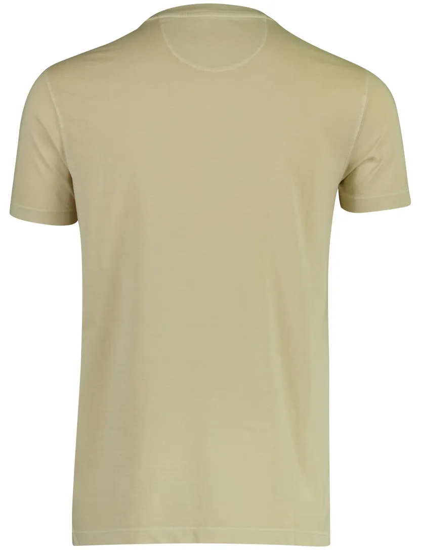 T-shirt New Zealand beige katoen ronde hals