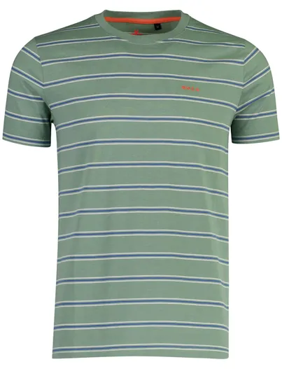 New Zealand T-shirt New Zealand gestreept groen katoen-mix