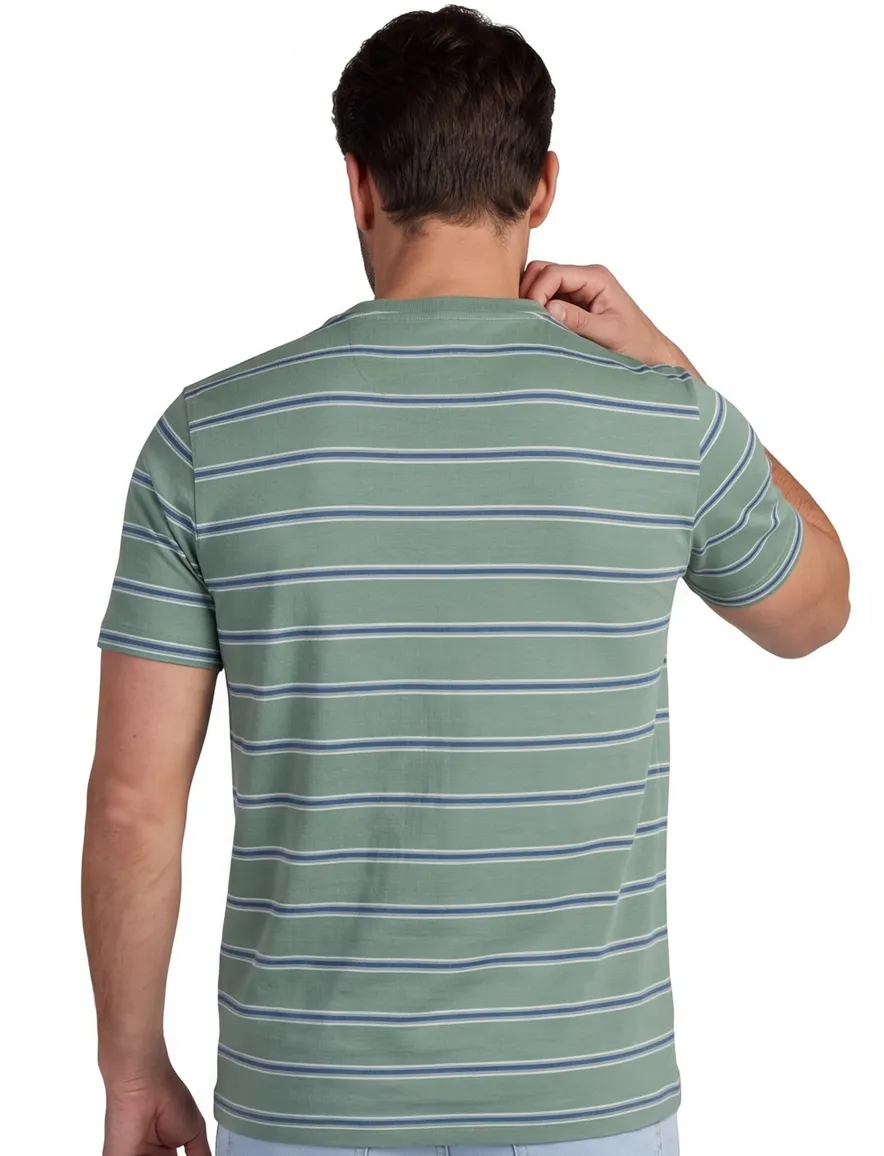 T-shirt New Zealand gestreept groen