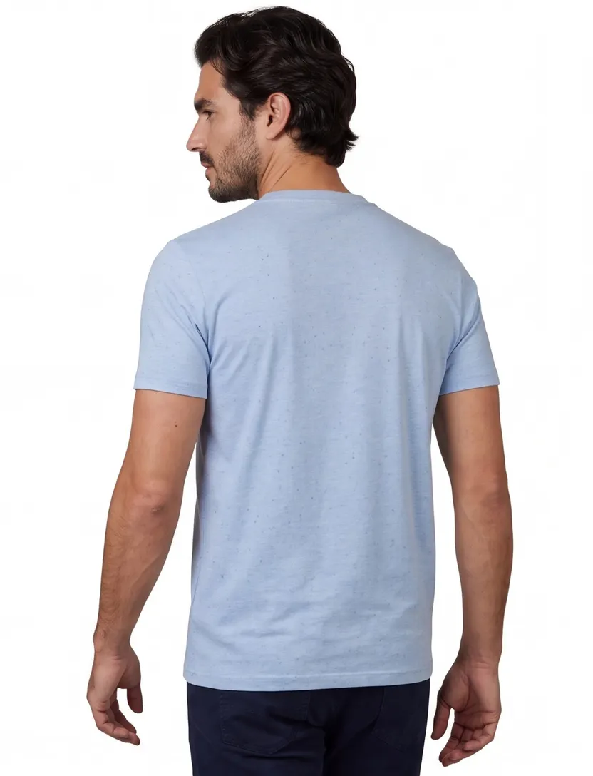 T-shirt New Zealand lichtblauw gemêleerd