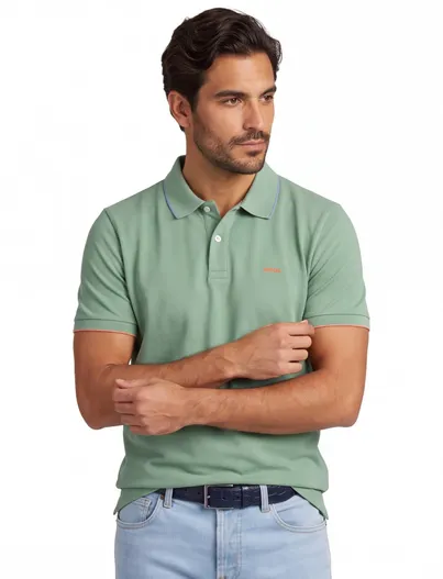New Zealand New Zealand poloshirt groen pique katoen