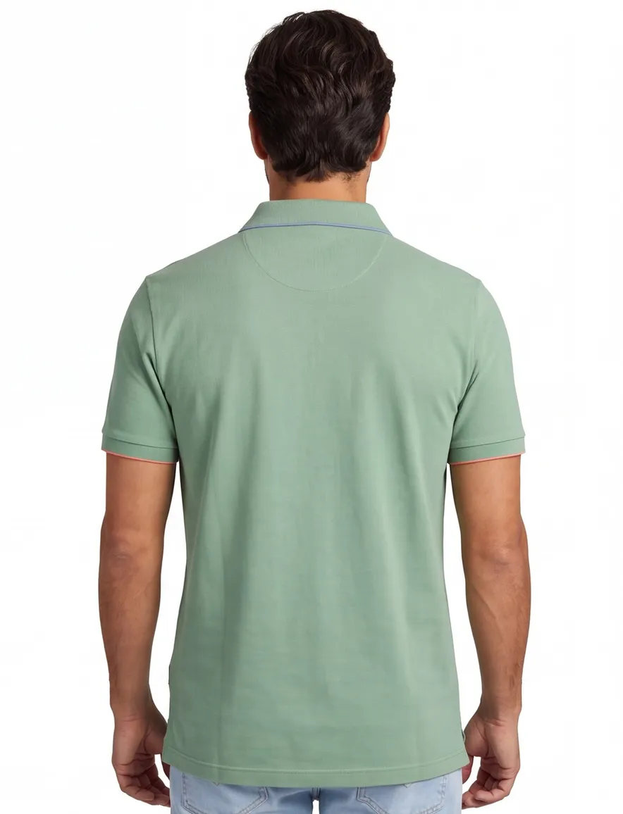 Poloshirt New Zealand groen katoen normale fit
