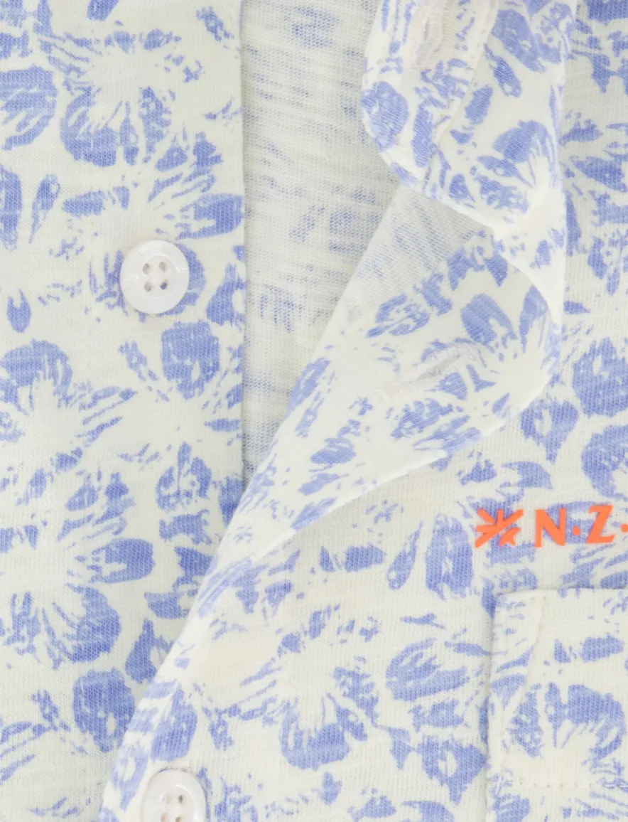 New Zealand overhemd blauw geprint
