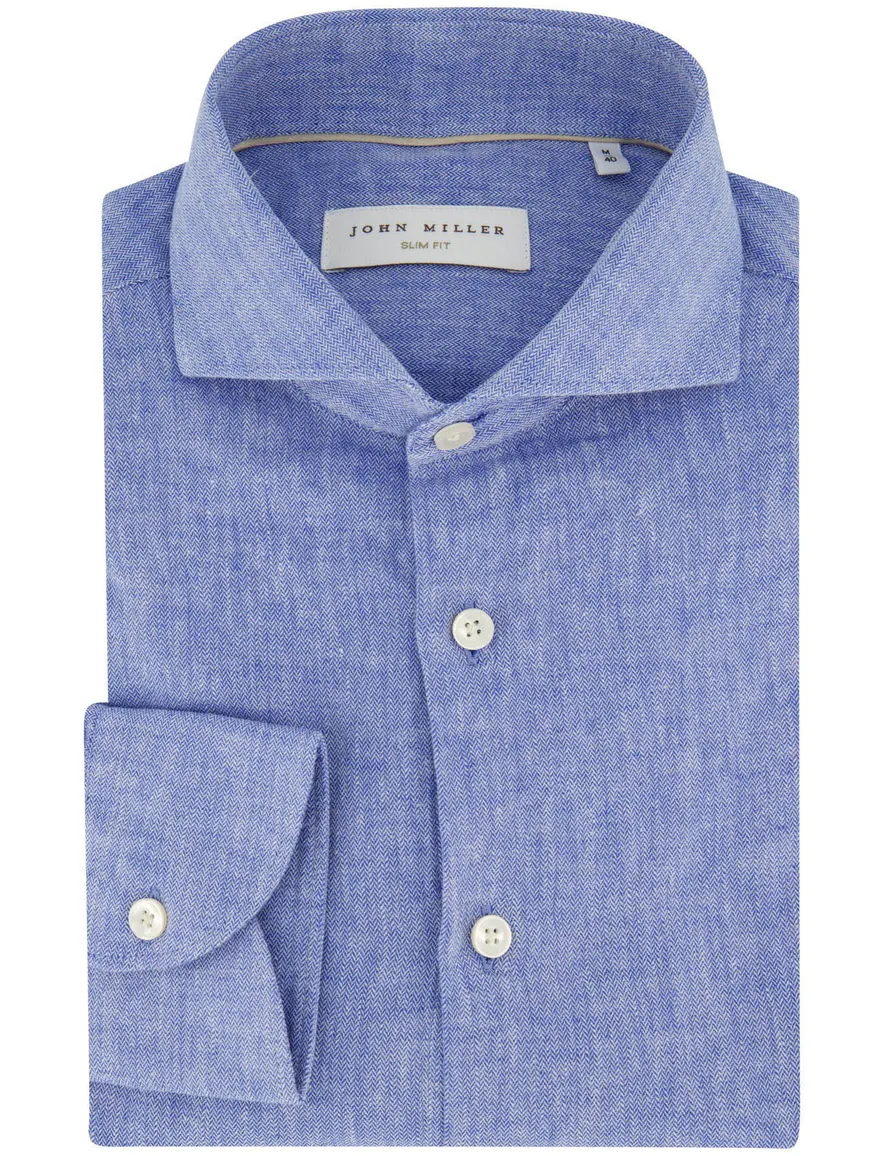 Overhemd John Miller blauw 5710462-16