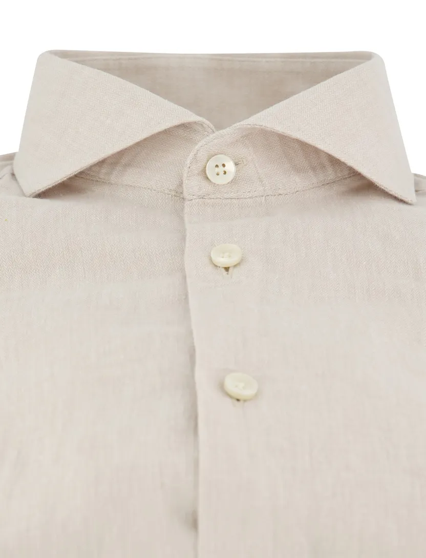 Overhemd John Miller Slim Fit beige