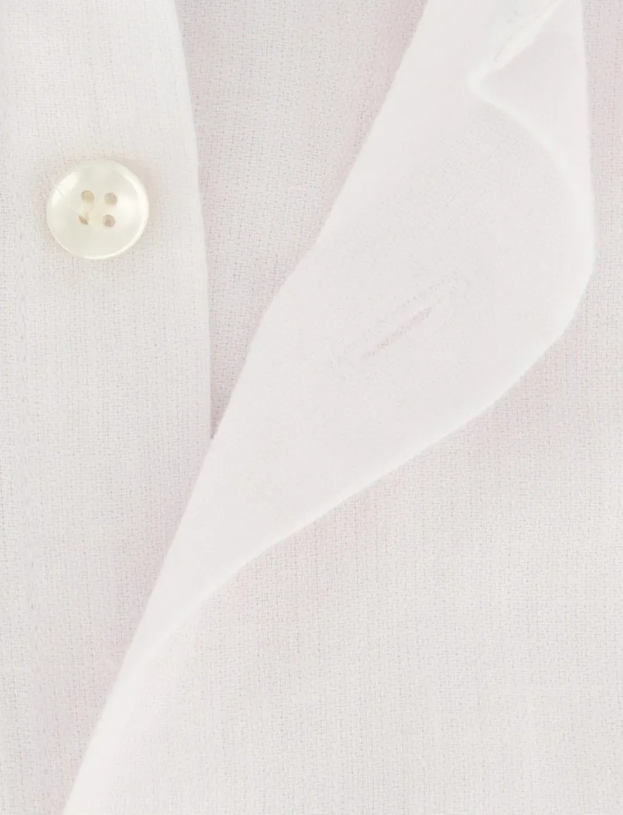 John Miller Slim Fit overhemd wit linnen