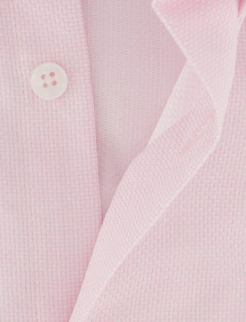 Ledub Modern Fit overhemd roze structuur