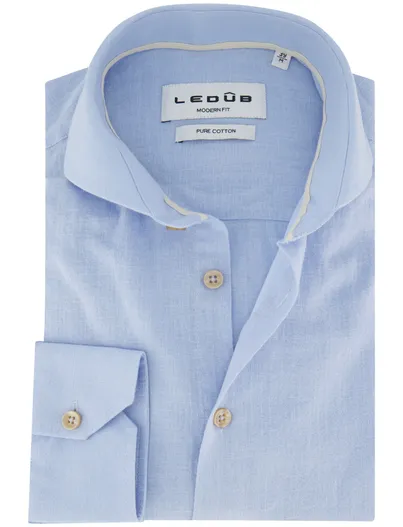 Ledub Overhemd Ledub Modern Fit lichtblauw