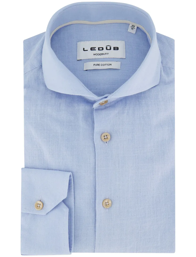 Overhemd Ledub Modern Fit lichtblauw