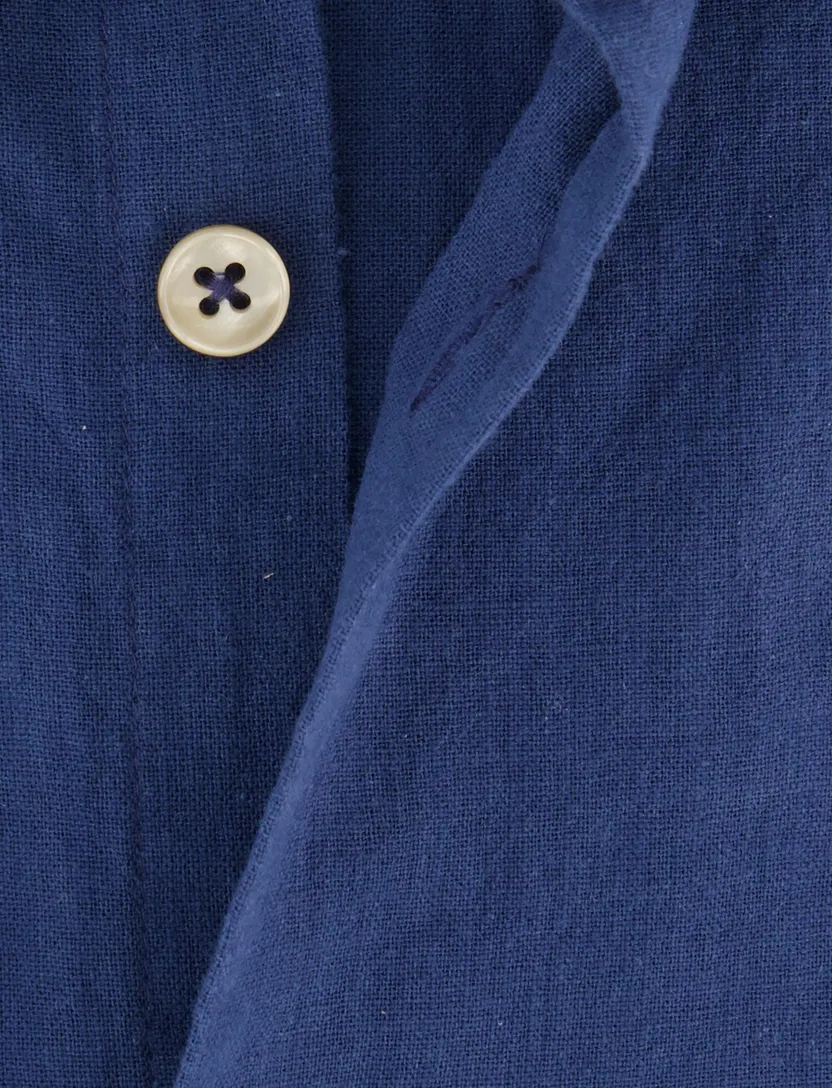 Ledub Modern Fit overhemd donkerblauw 100% katoen