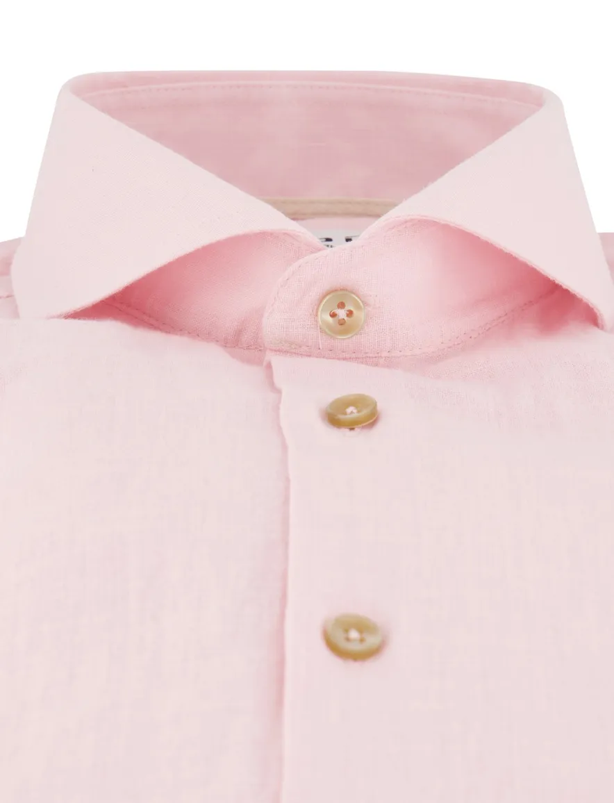 Ledub Modern Fit roze overhemd mouwlengte 7