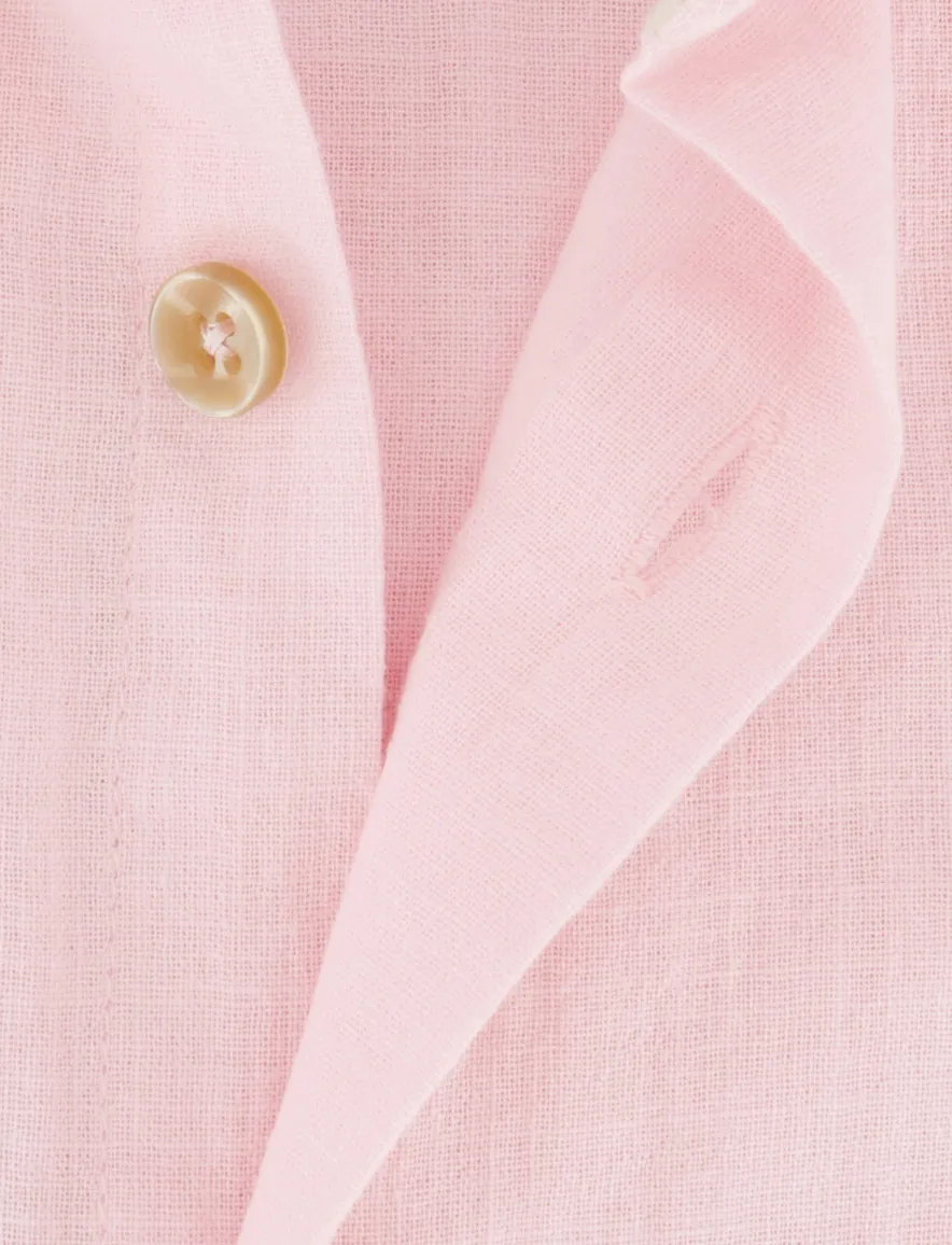 Ledub Modern Fit roze overhemd mouwlengte 7