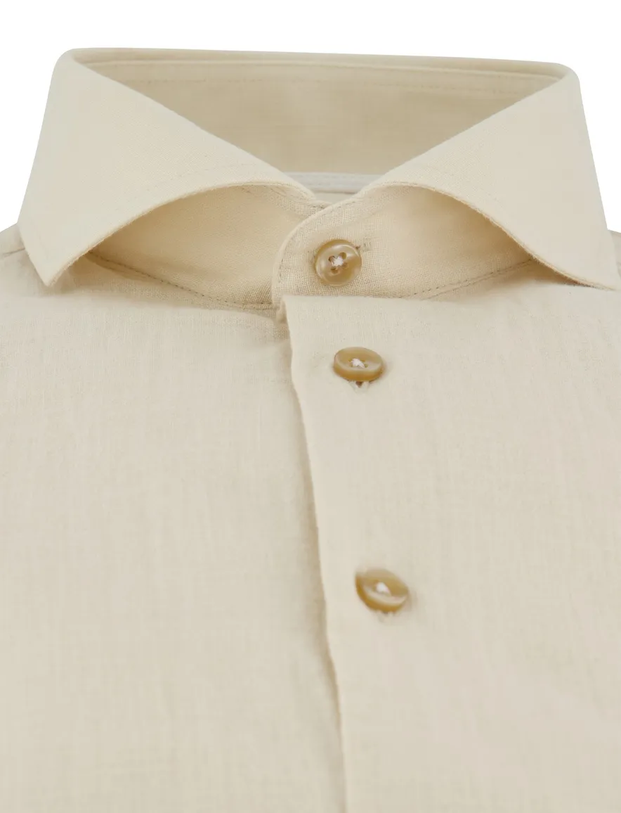Beige overhemd Ledub Modern Fit