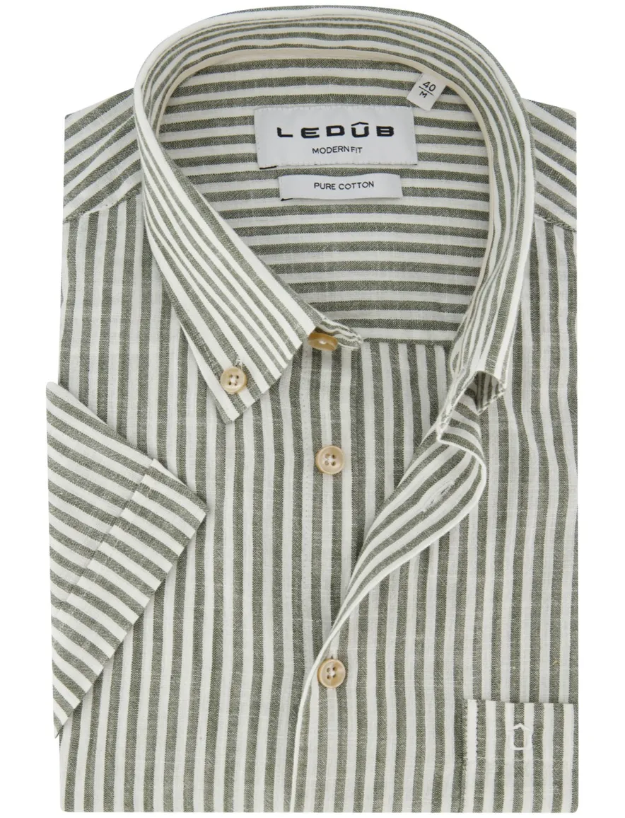 Ledub Shirt dress km Middengroen 55 702197-55