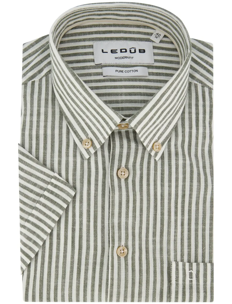 Ledub Shirt dress km Middengroen 55 702197-55
