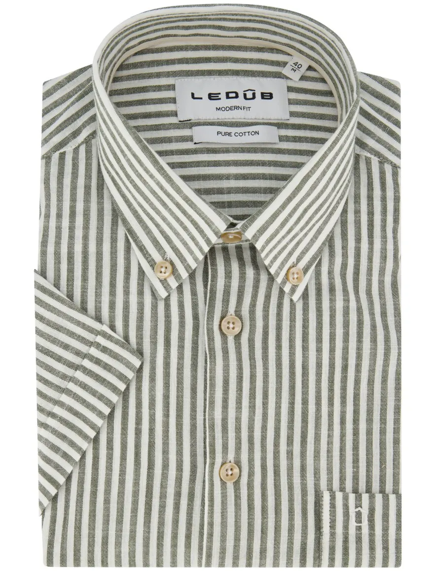 Ledub Shirt dress km Middengroen 55 702197-55