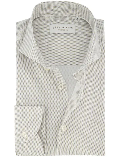 John Miller John Miller overhemd beige Tailored Fit extra lange mouw