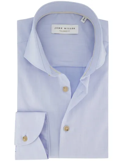 John Miller John Miller overhemd lichtblauw extra lange mouwen