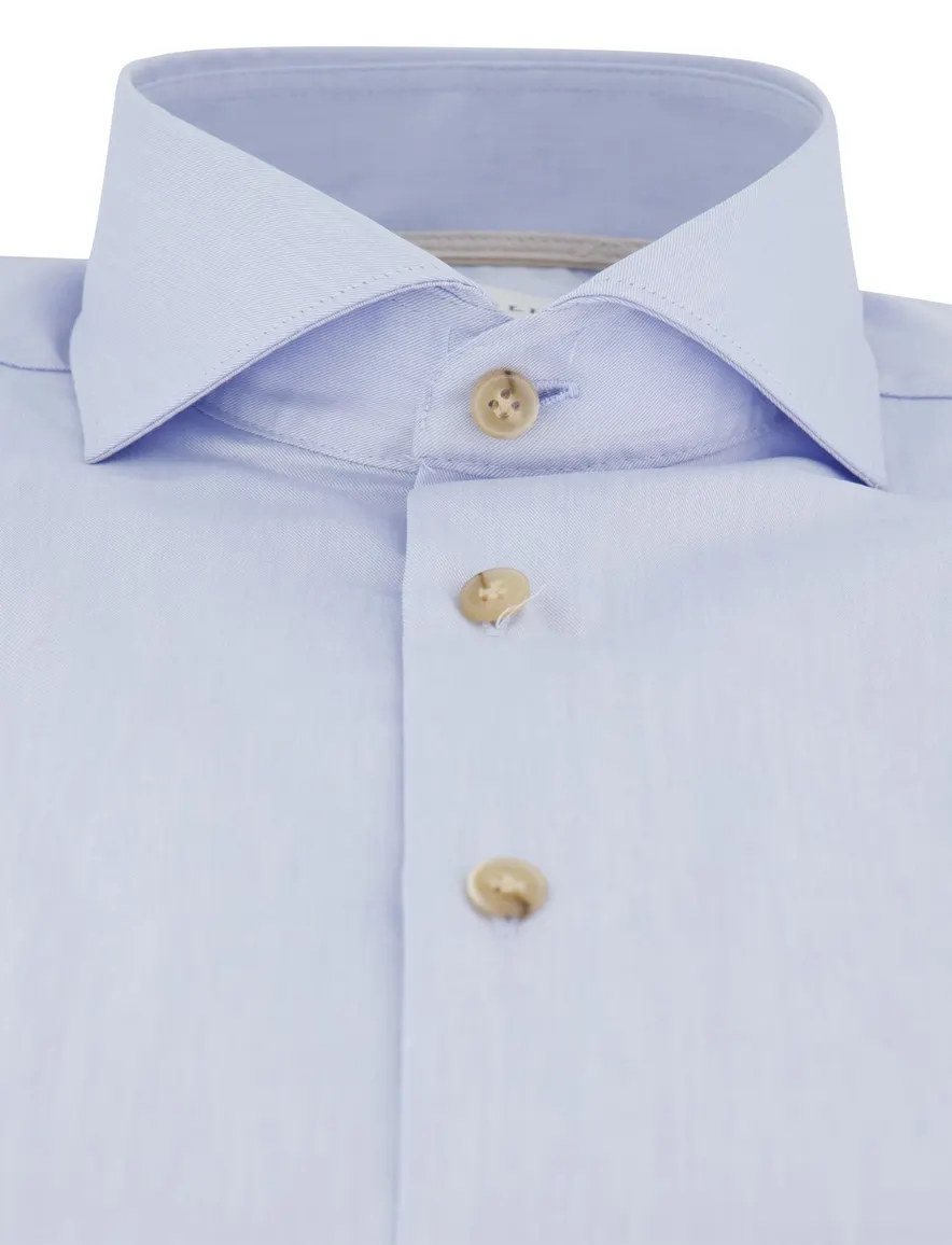 John Miller Tailored Fit overhemd lichtblauw ml 7