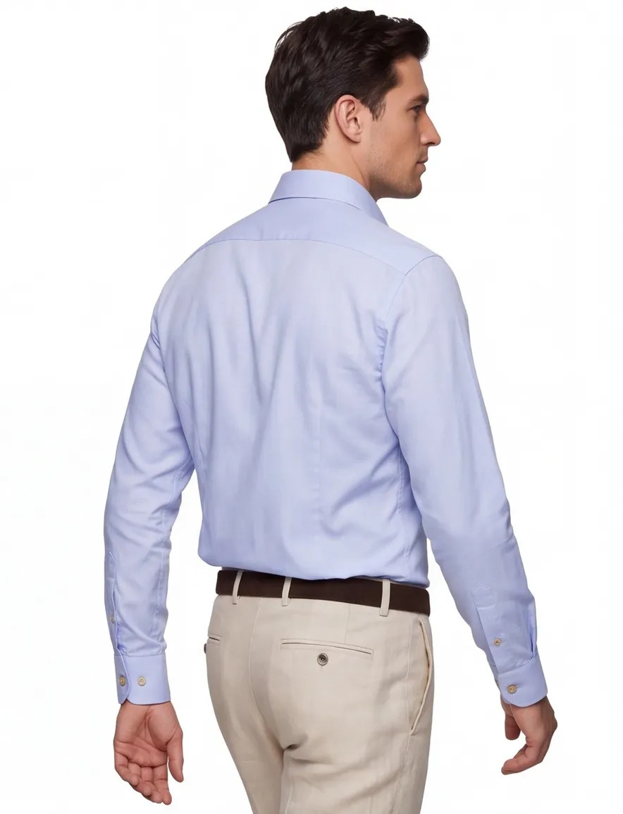 John Miller Tailored Fit overhemd lichtblauw ml 7