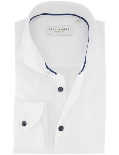 John Miller John Miller overhemd wit tailored fit