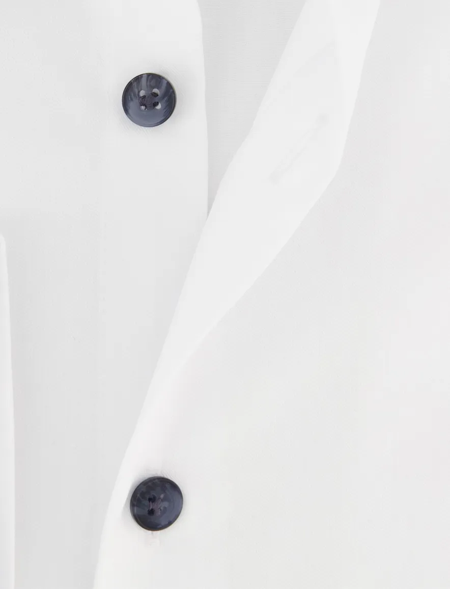 Overhemd John Miller Tailored Fit wit mouwlengte 7 strijkvrij